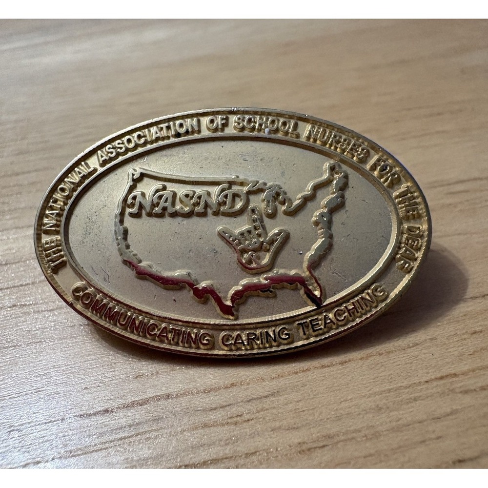 Nurses For The Deaf Hat NASND Hat Pin Lapel Pinback Brooch